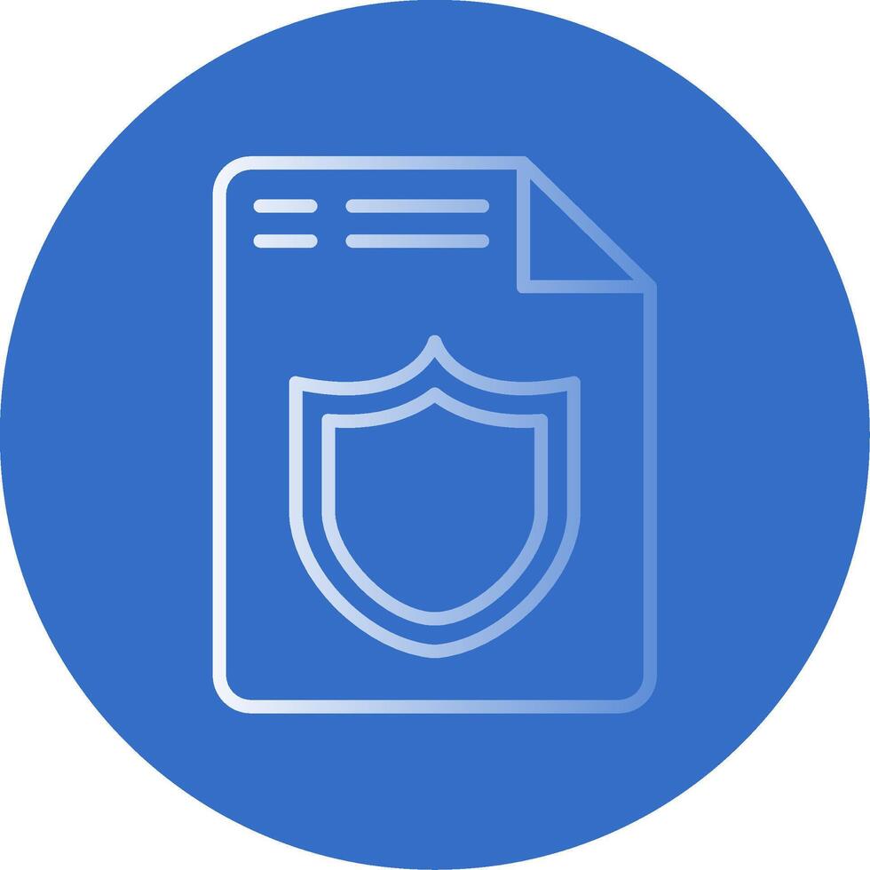 Document Flat Bubble Icon vector