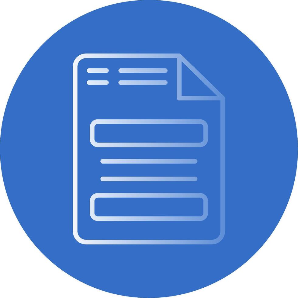 Document Flat Bubble Icon vector