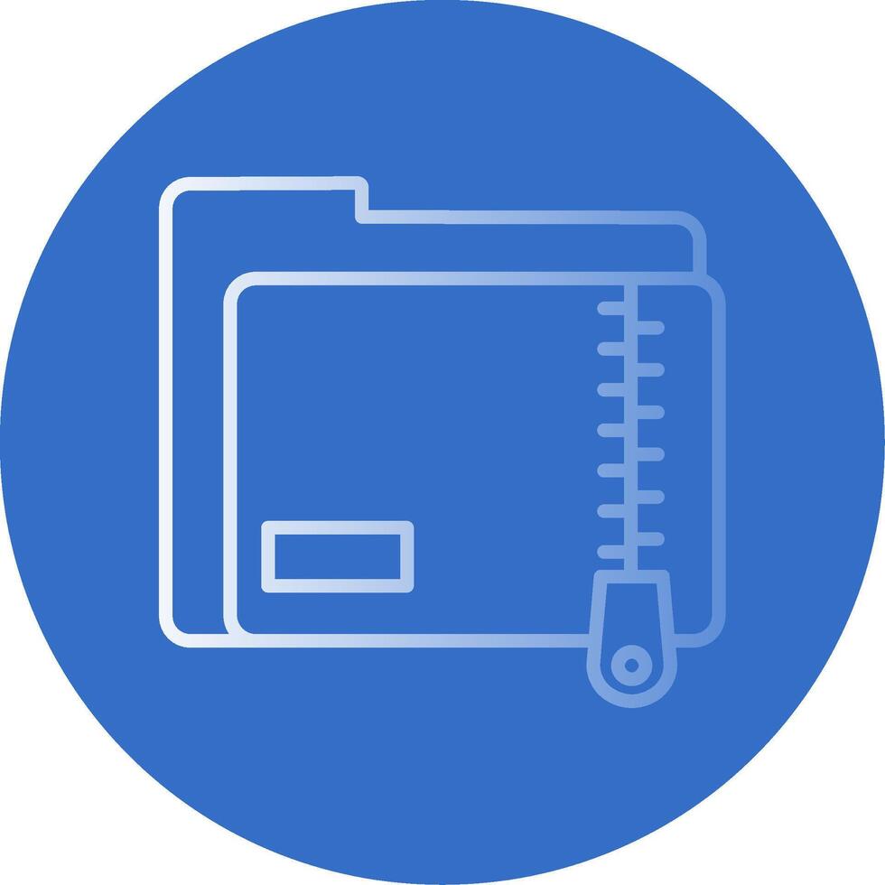 Zip Folder Flat Bubble Icon vector