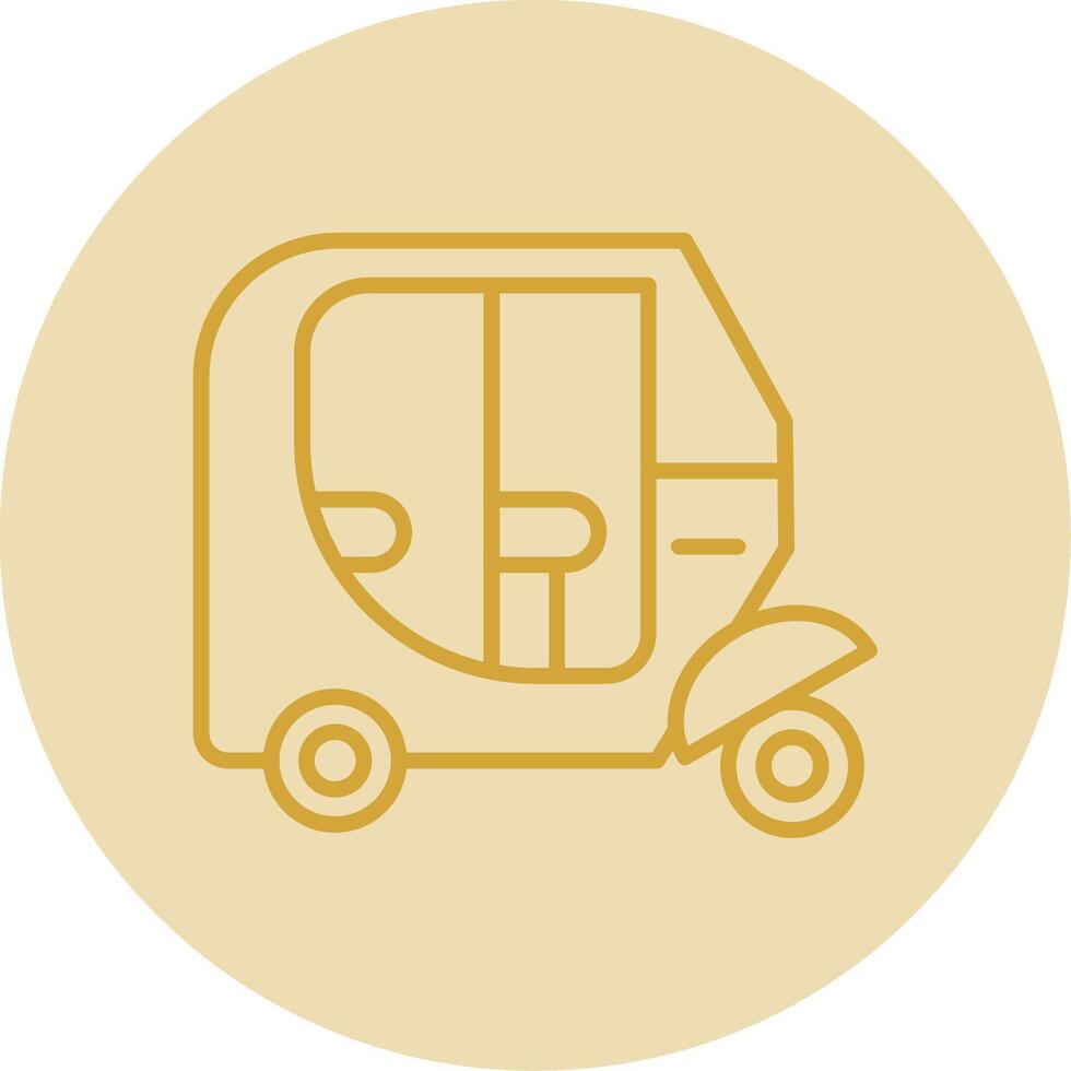 Vehicle Line Yellow Circle Icon vector