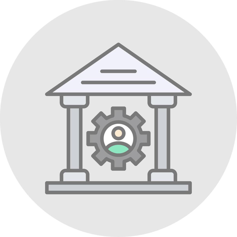 Saw Machine Line Filled Light Icon vector