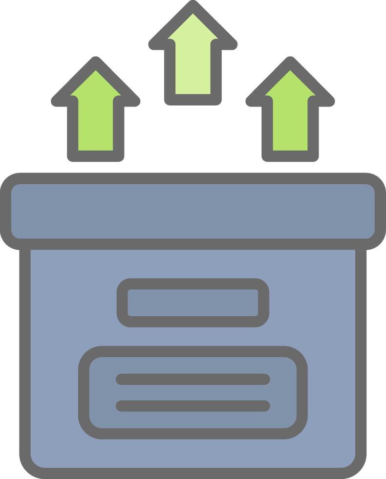 Storage Box Line Filled Light Icon vector