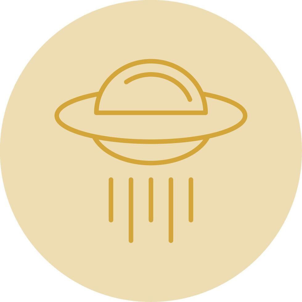 Ovni Line Yellow Circle Icon vector