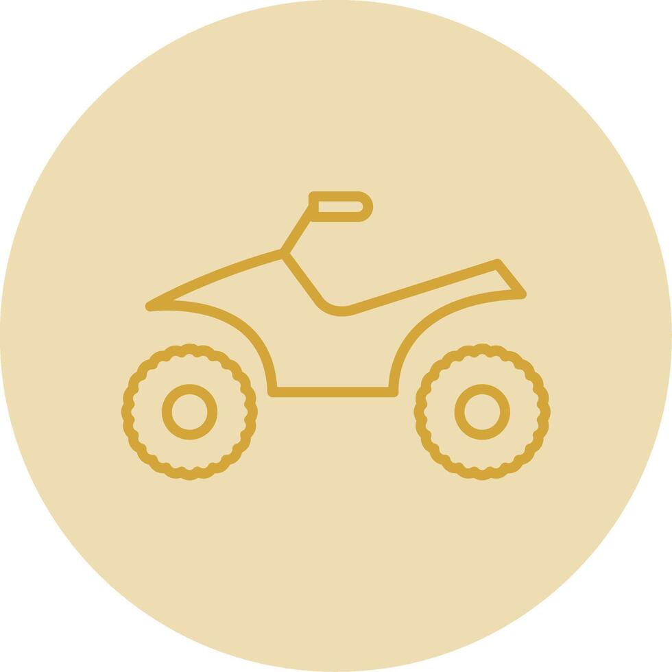 Quad Line Yellow Circle Icon vector