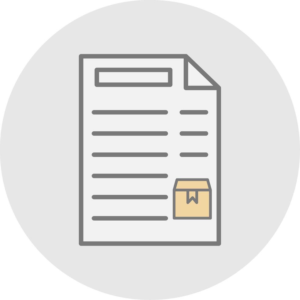 Product Details Line Filled Light Icon vector