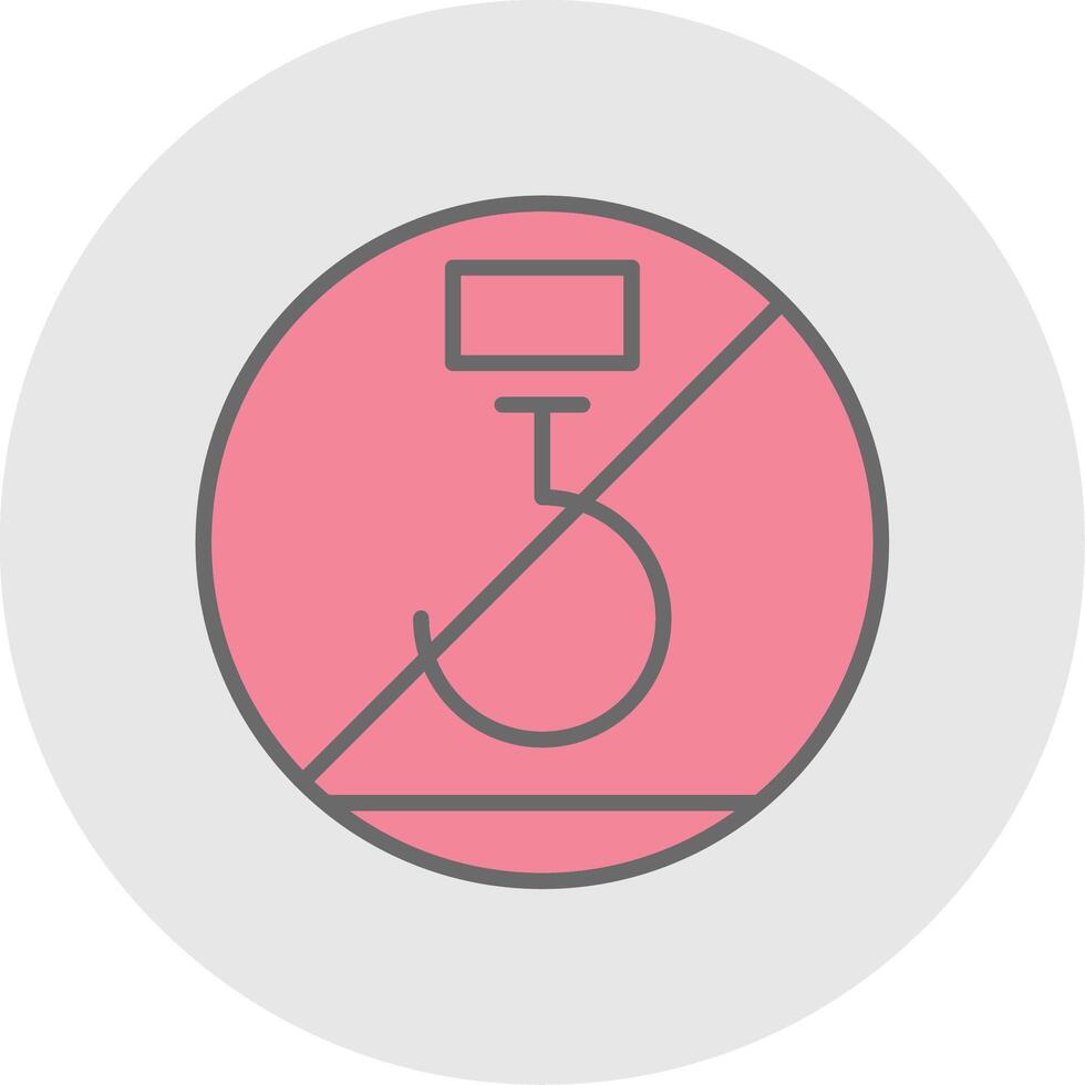 Use No Hooks Line Filled Light Icon vector