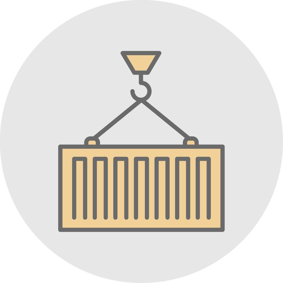 Container Loading Line Filled Light Icon vector