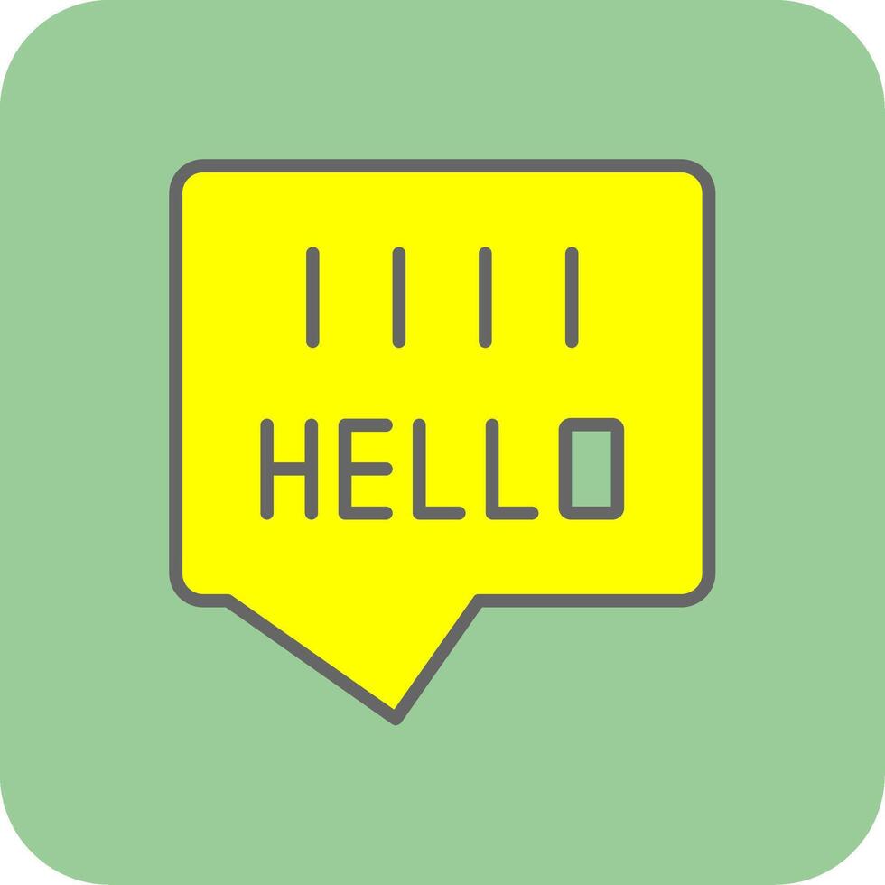 Speech Filled Yellow Icon vector