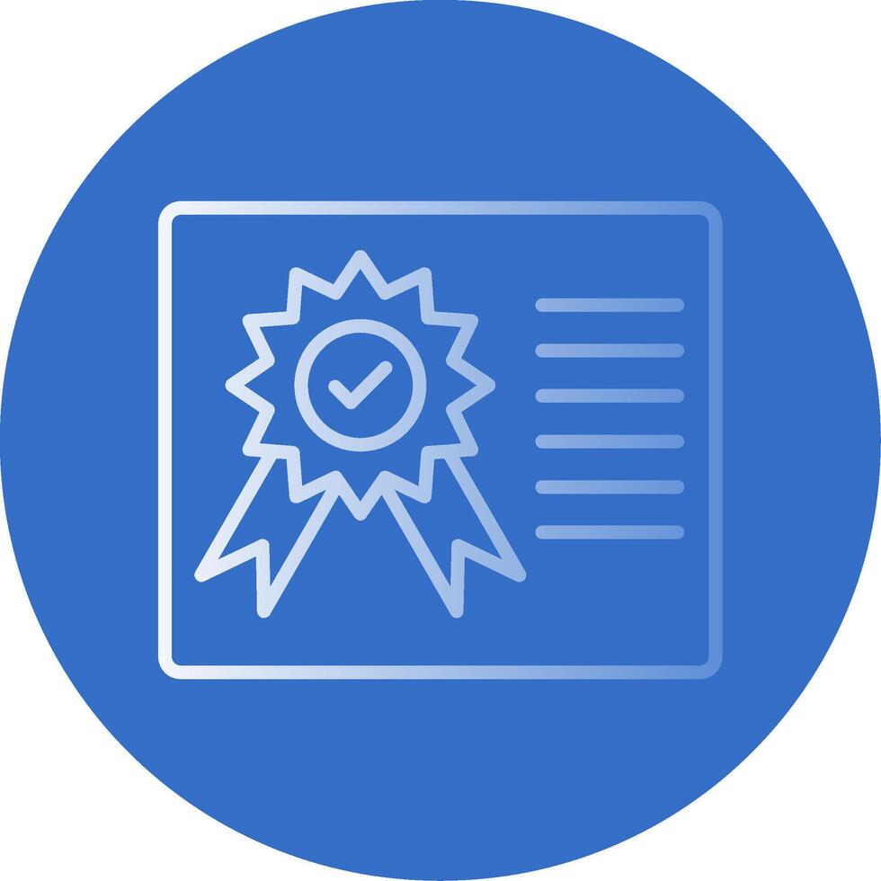 Certificate Flat Bubble Icon vector