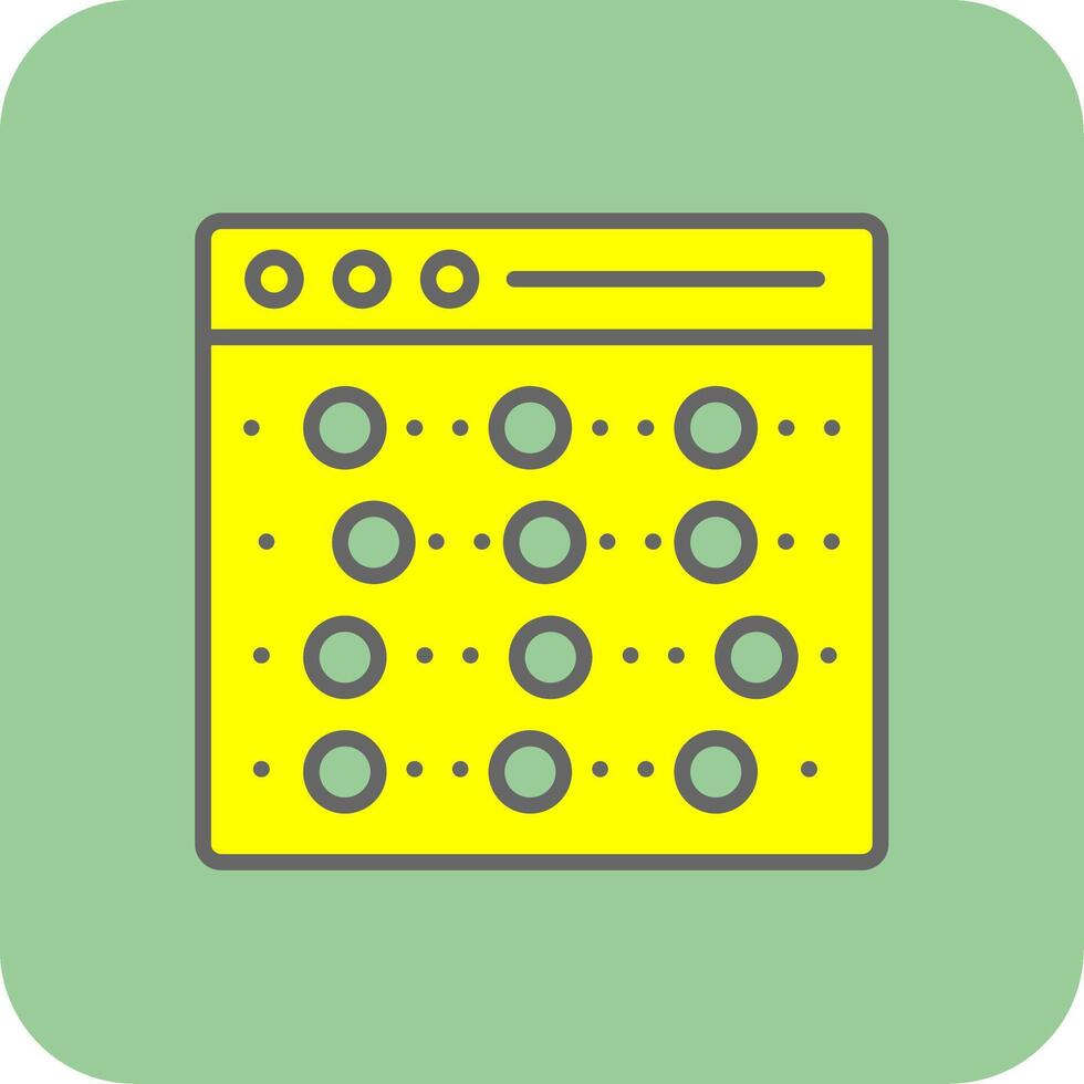 Recognition Filled Yellow Icon vector
