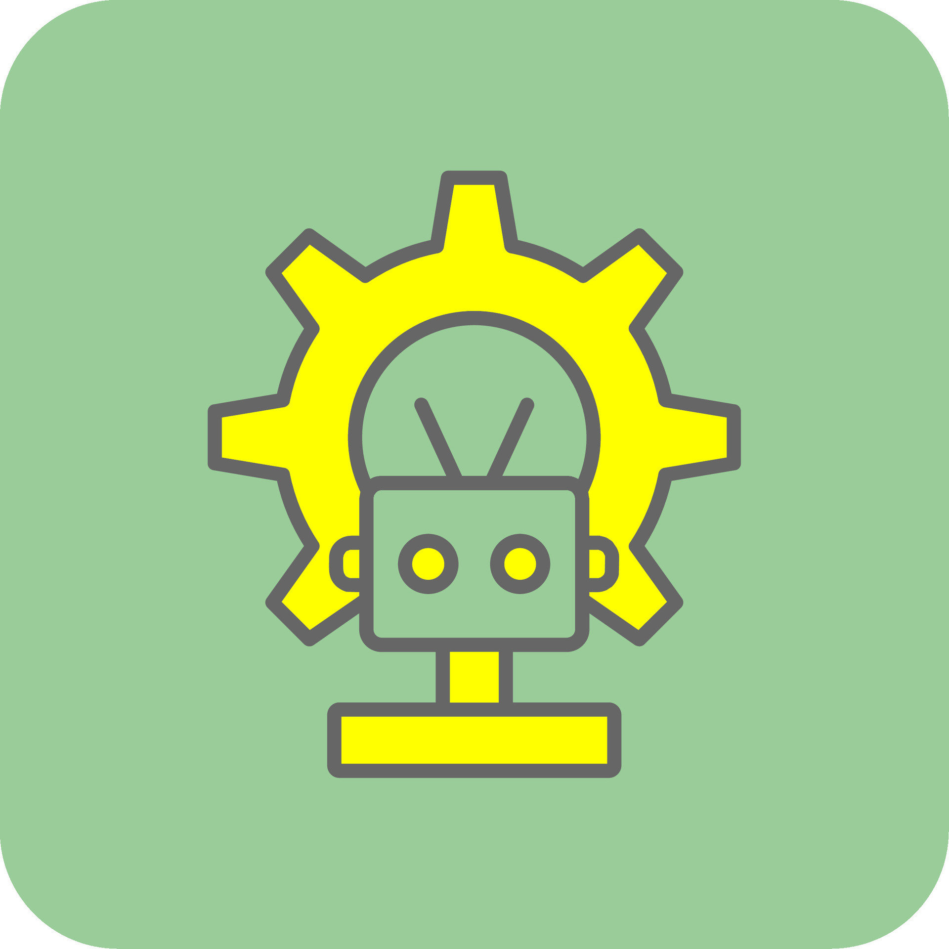 Robot Filled Yellow Icon 44077796 Vector Art at Vecteezy
