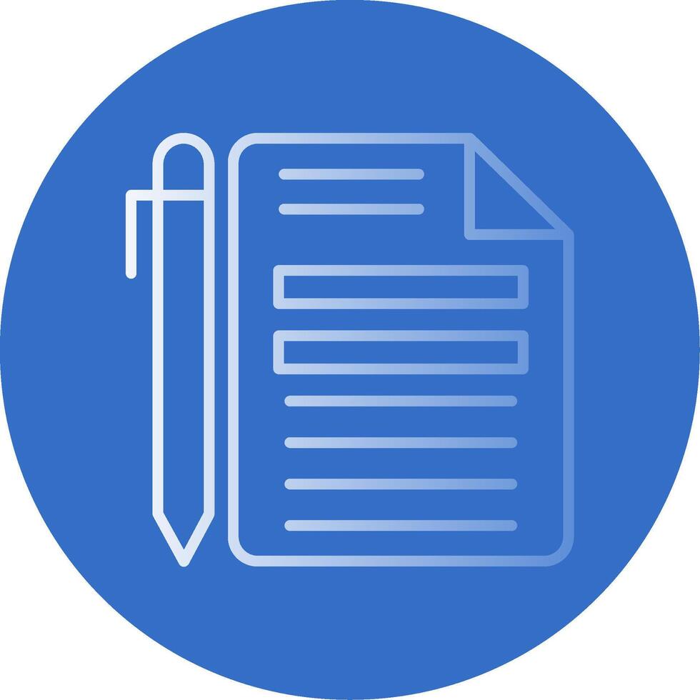 Document Flat Bubble Icon vector