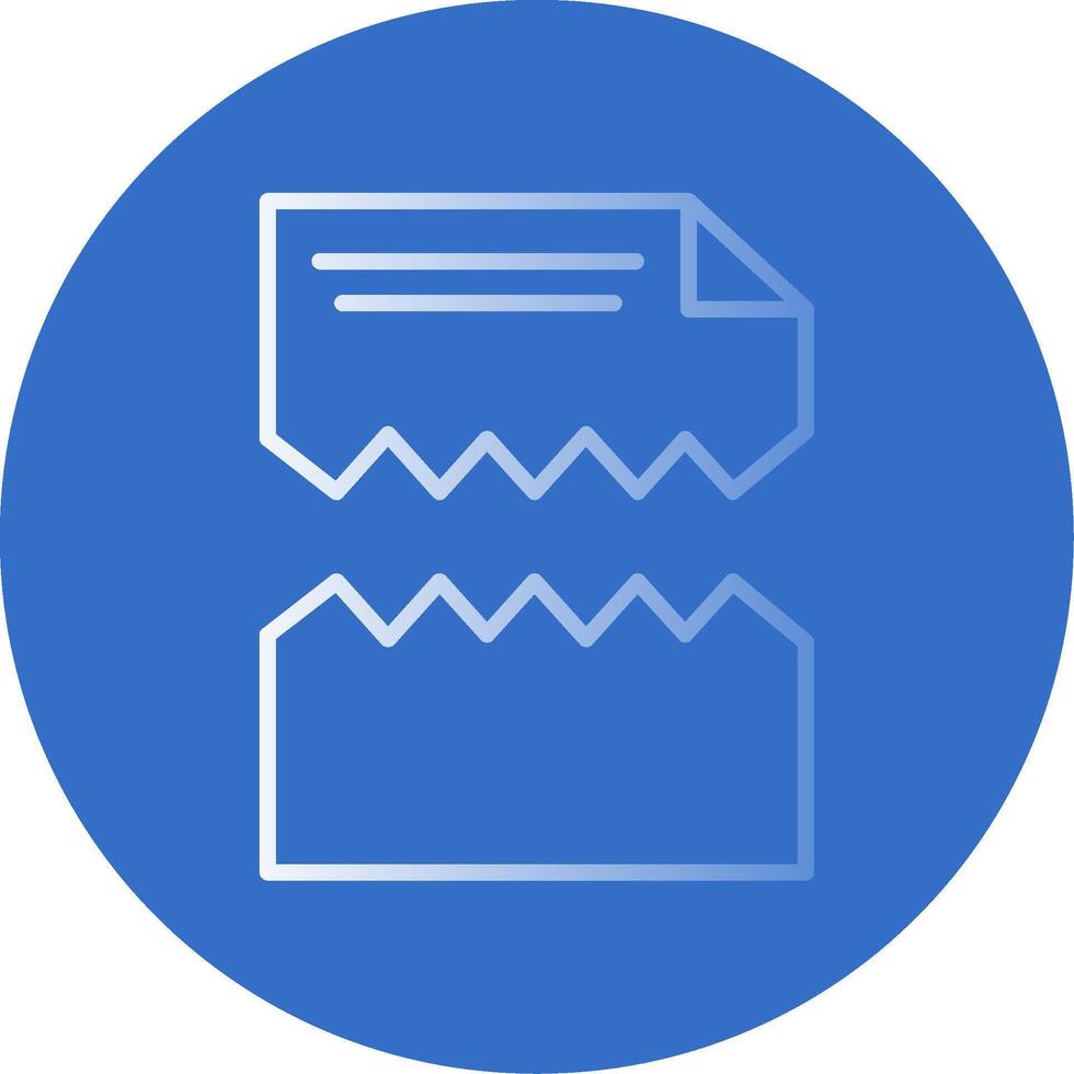 Ripped Flat Bubble Icon vector