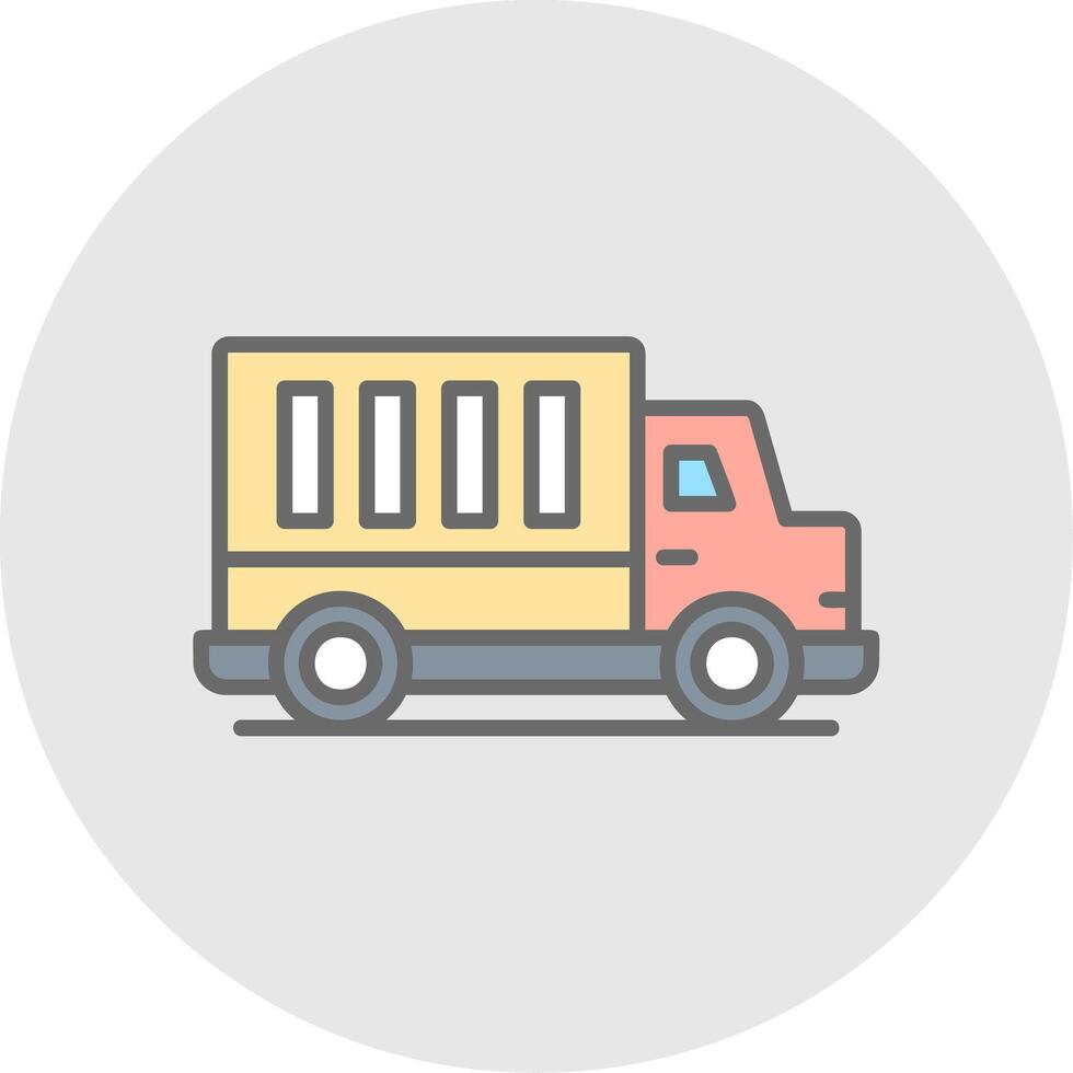 Truck Line Filled Light Icon vector