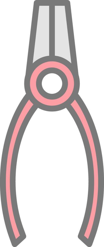 Pliers Line Filled Light Icon vector