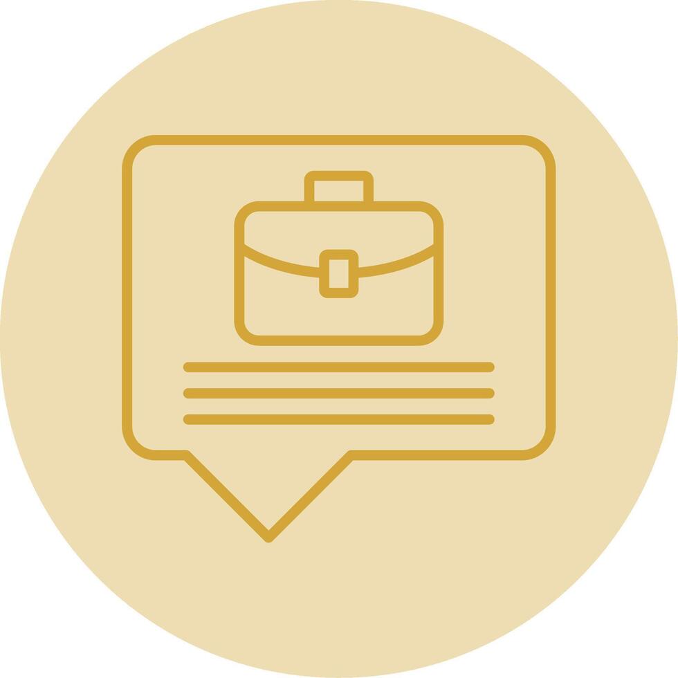 Business Line Yellow Circle Icon vector