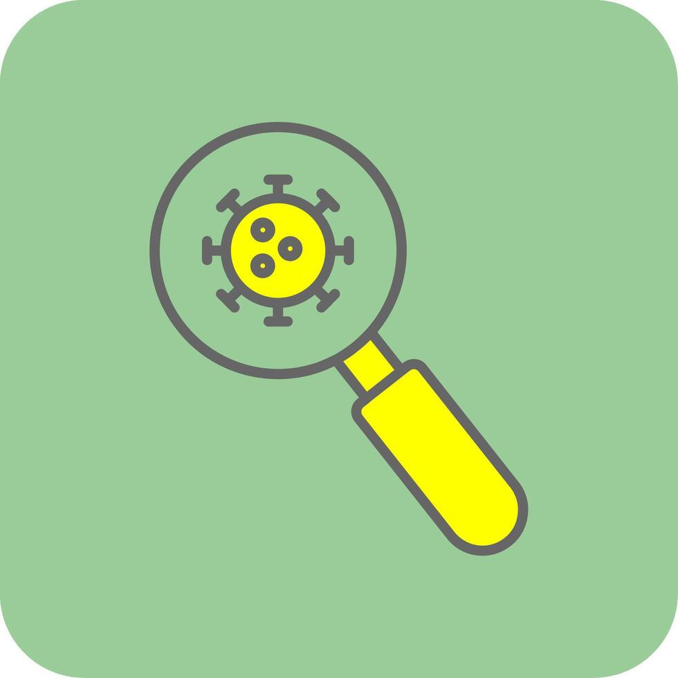 Detection Filled Yellow Icon vector