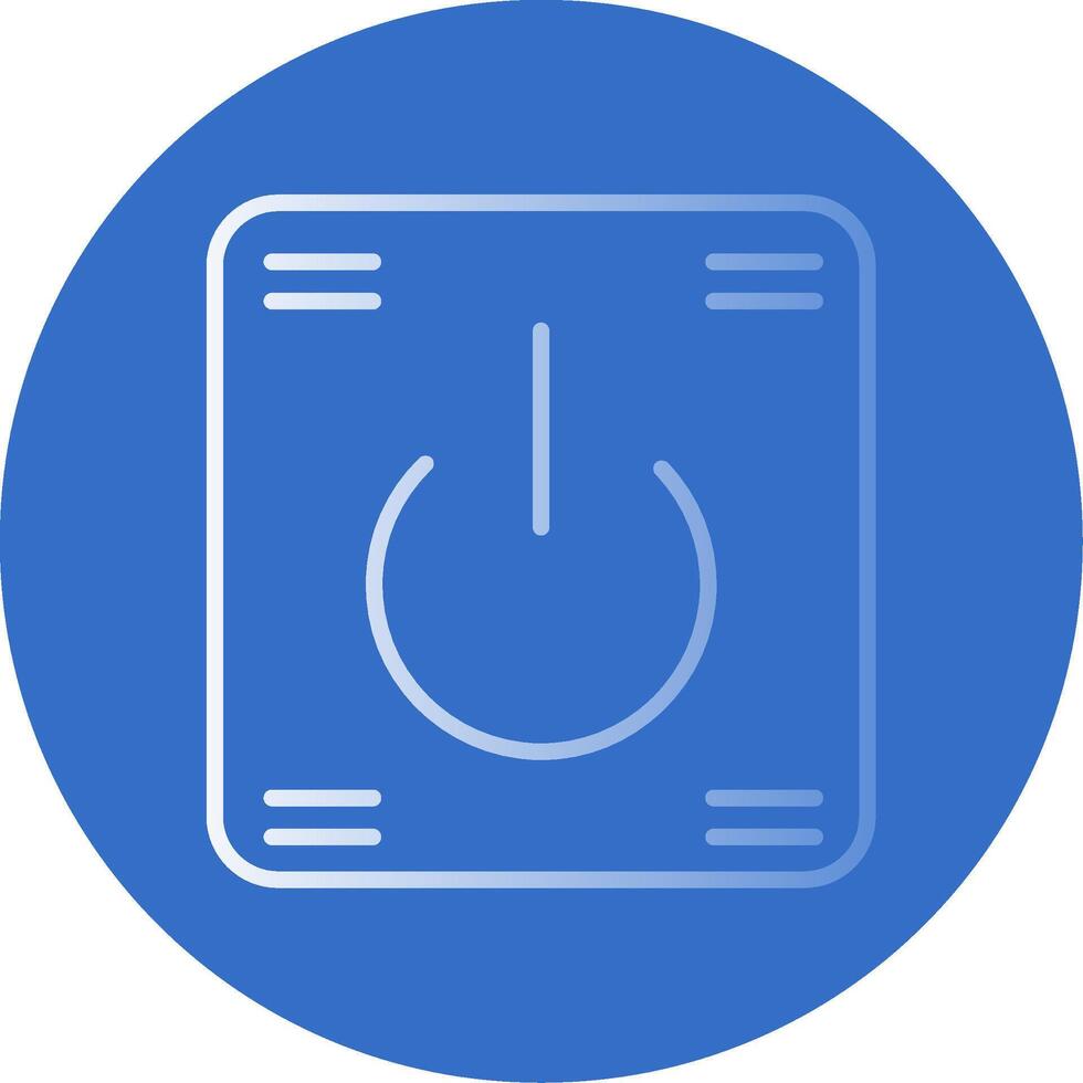 Power Button Flat Bubble Icon vector