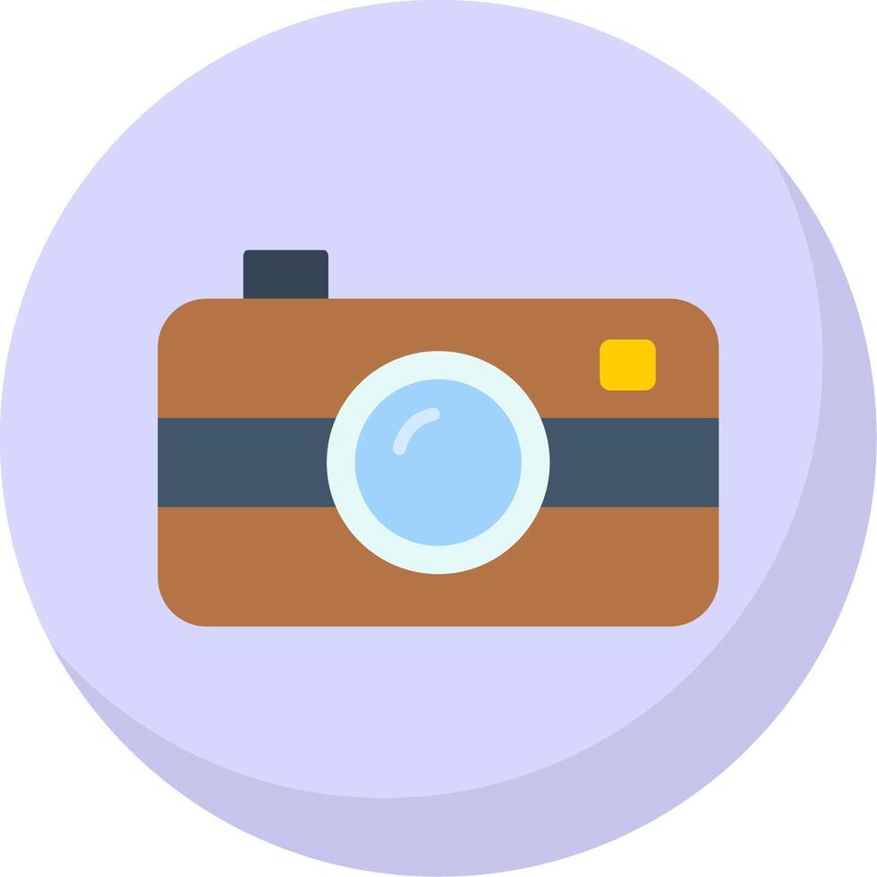 Camera Flat Bubble Icon vector