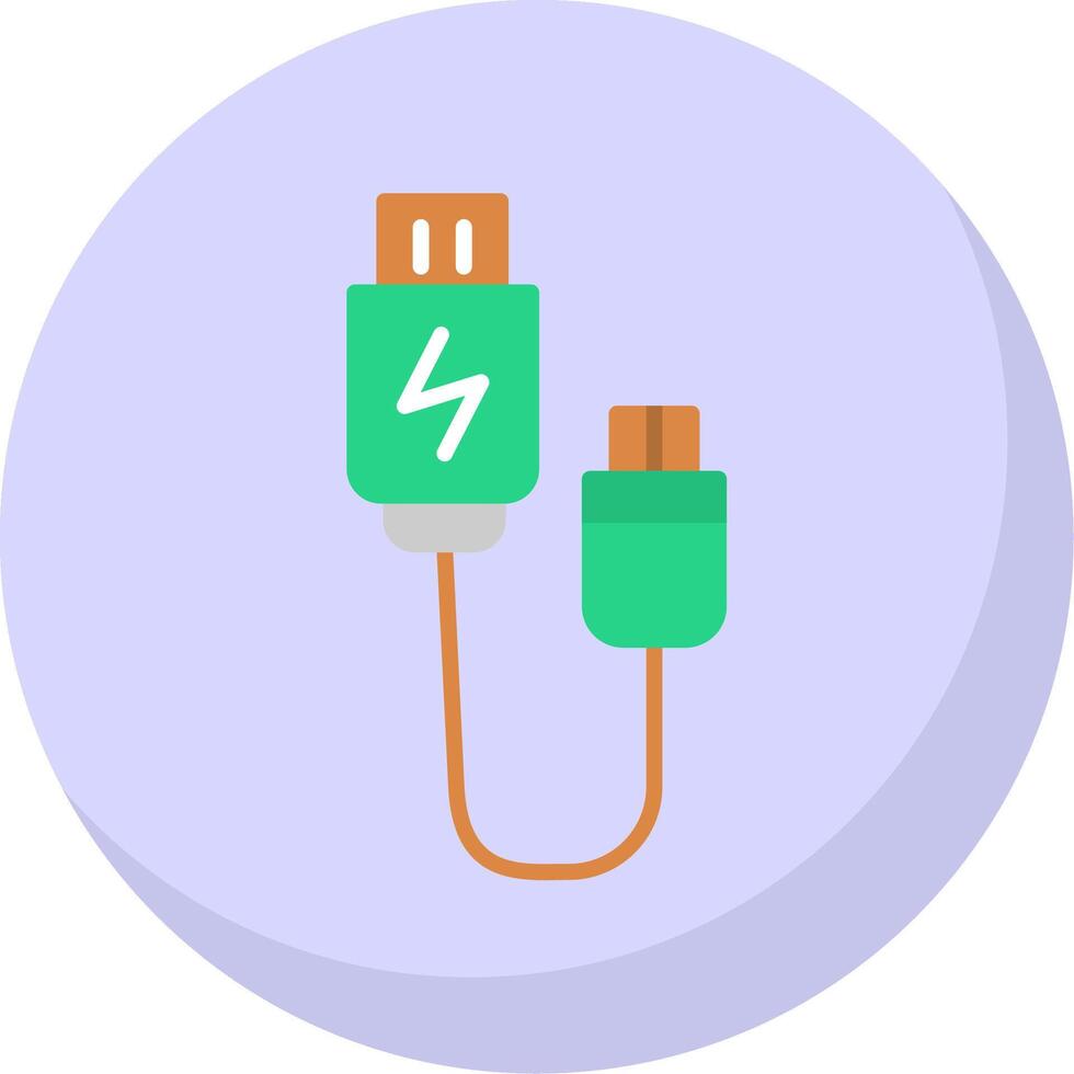 Usb Connection Flat Bubble Icon vector