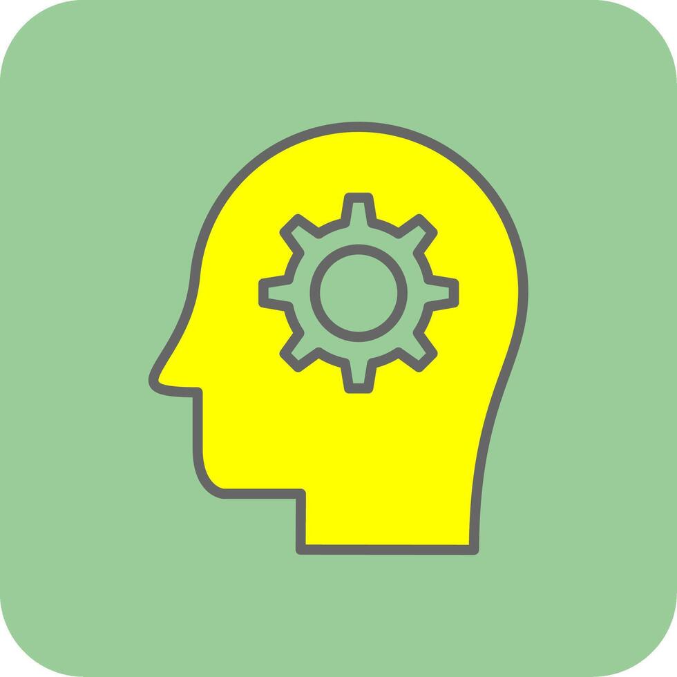 Thought Filled Yellow Icon vector