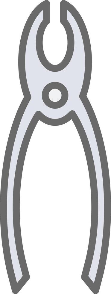 Pliers Line Filled Light Icon vector