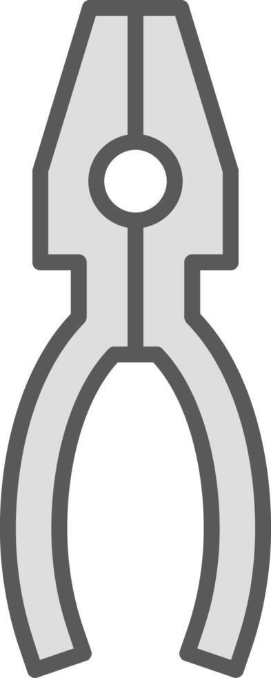 Pliers Line Filled Light Icon vector