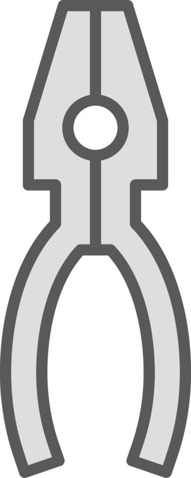 Pliers Line Filled Light Icon vector