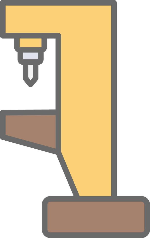Drilling Machine Line Filled Light Icon vector