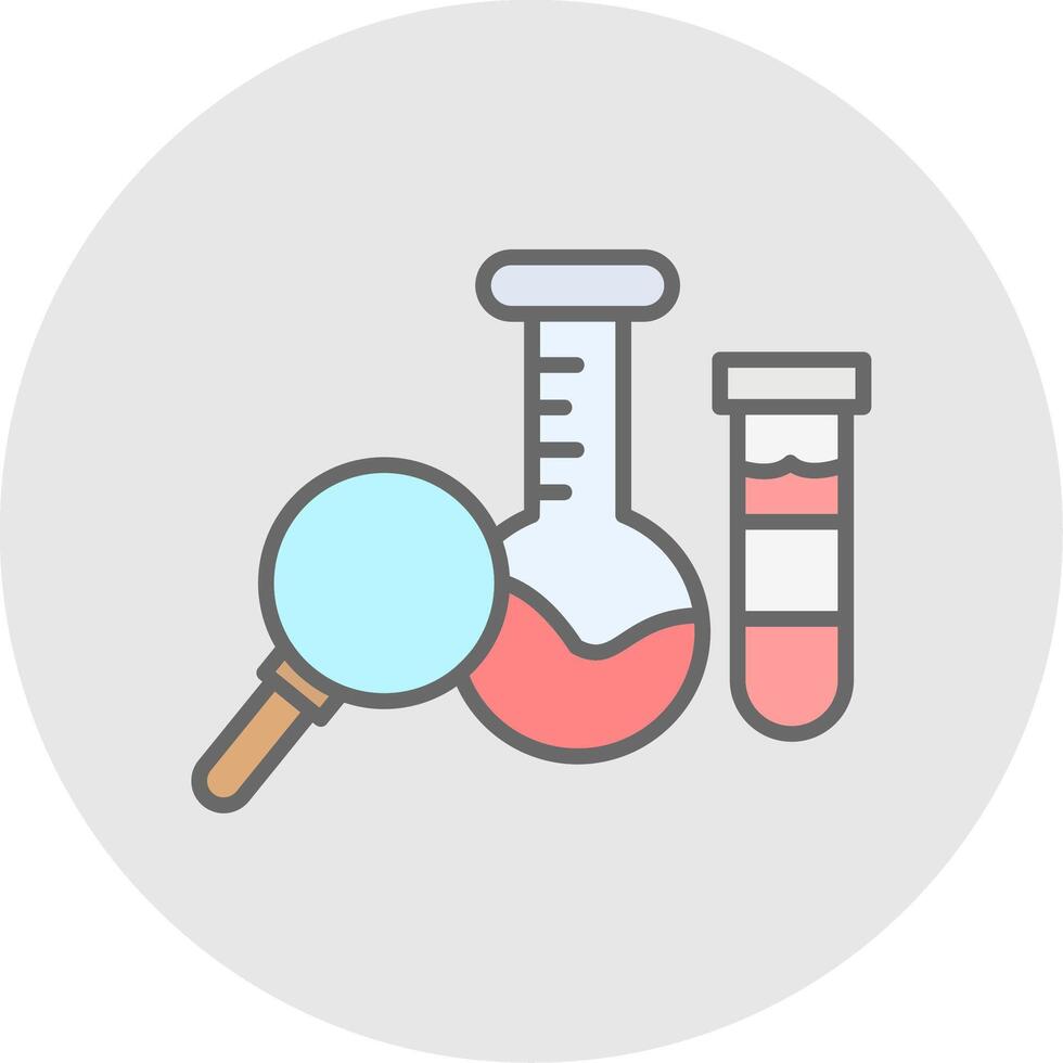Chemical Analysis Line Filled Light Icon vector