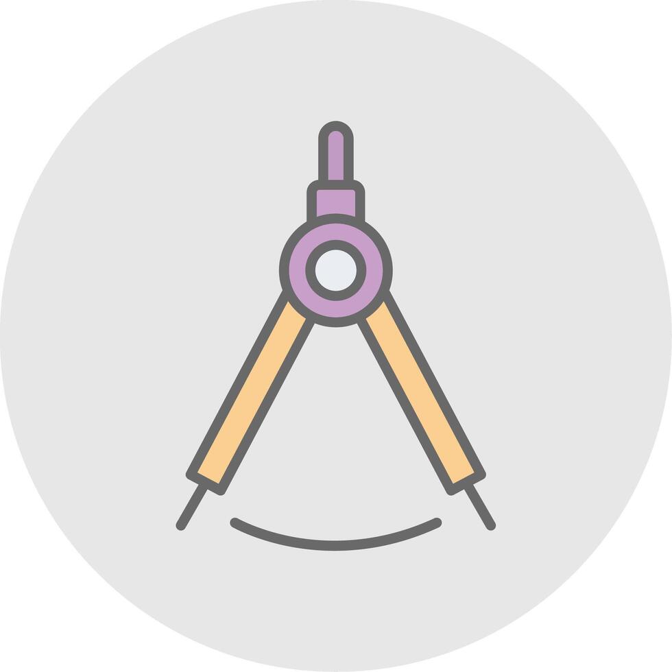 Dividers Line Filled Light Icon vector