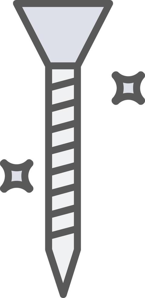 Nail Line Filled Light Icon vector
