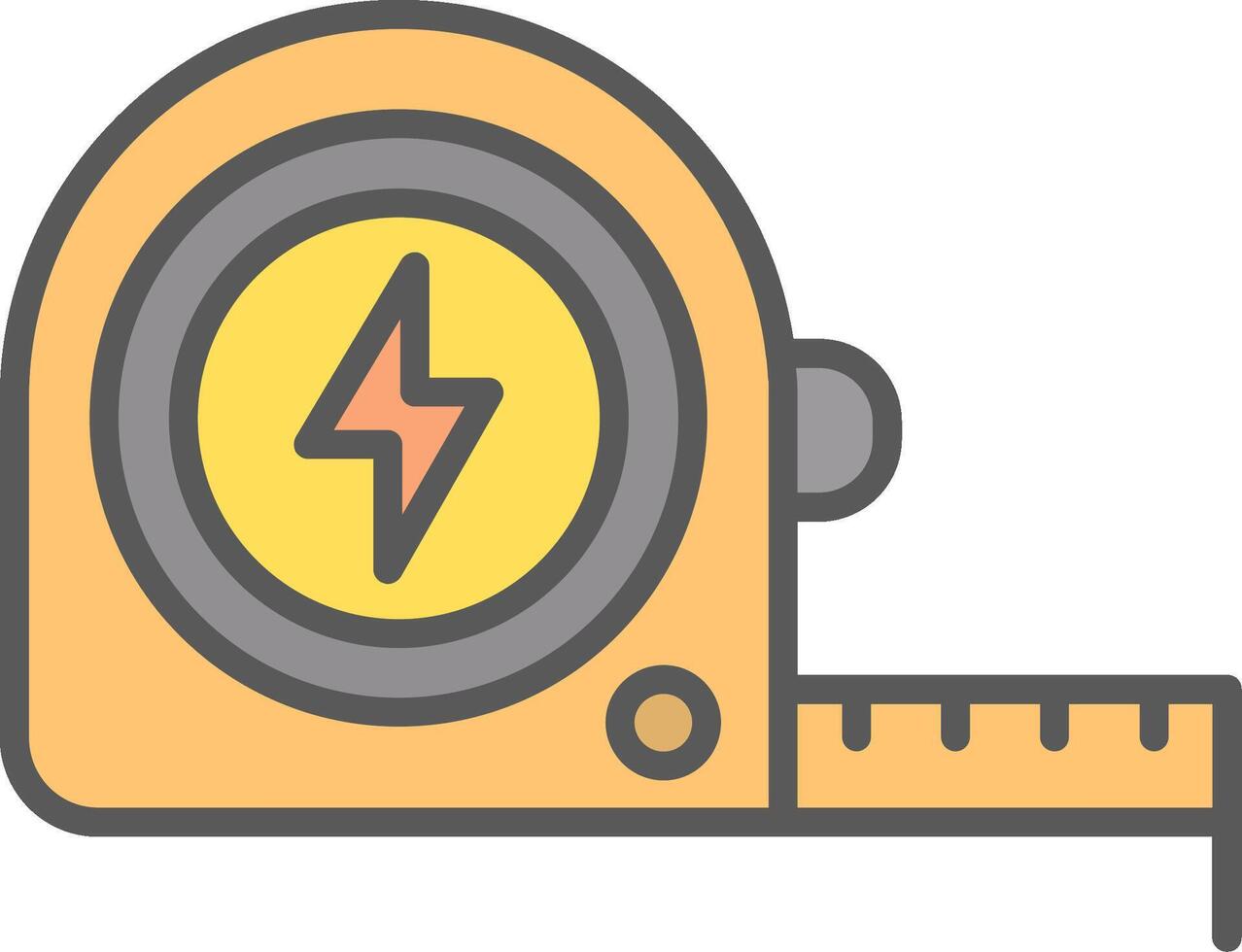 Measure Tap Line Filled Light Icon vector