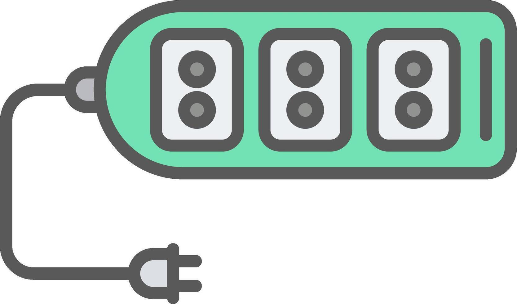 Extension Cable Line Filled Light Icon vector