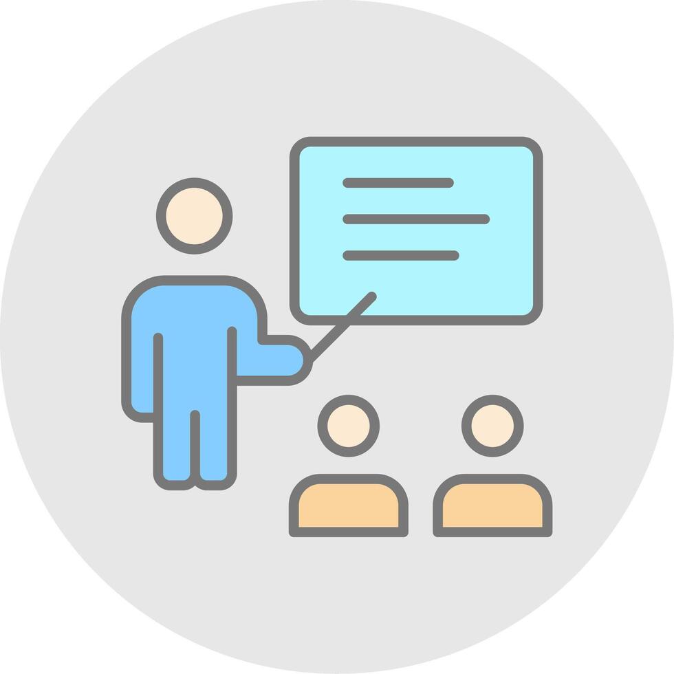 Training Courses Line Filled Light Icon vector