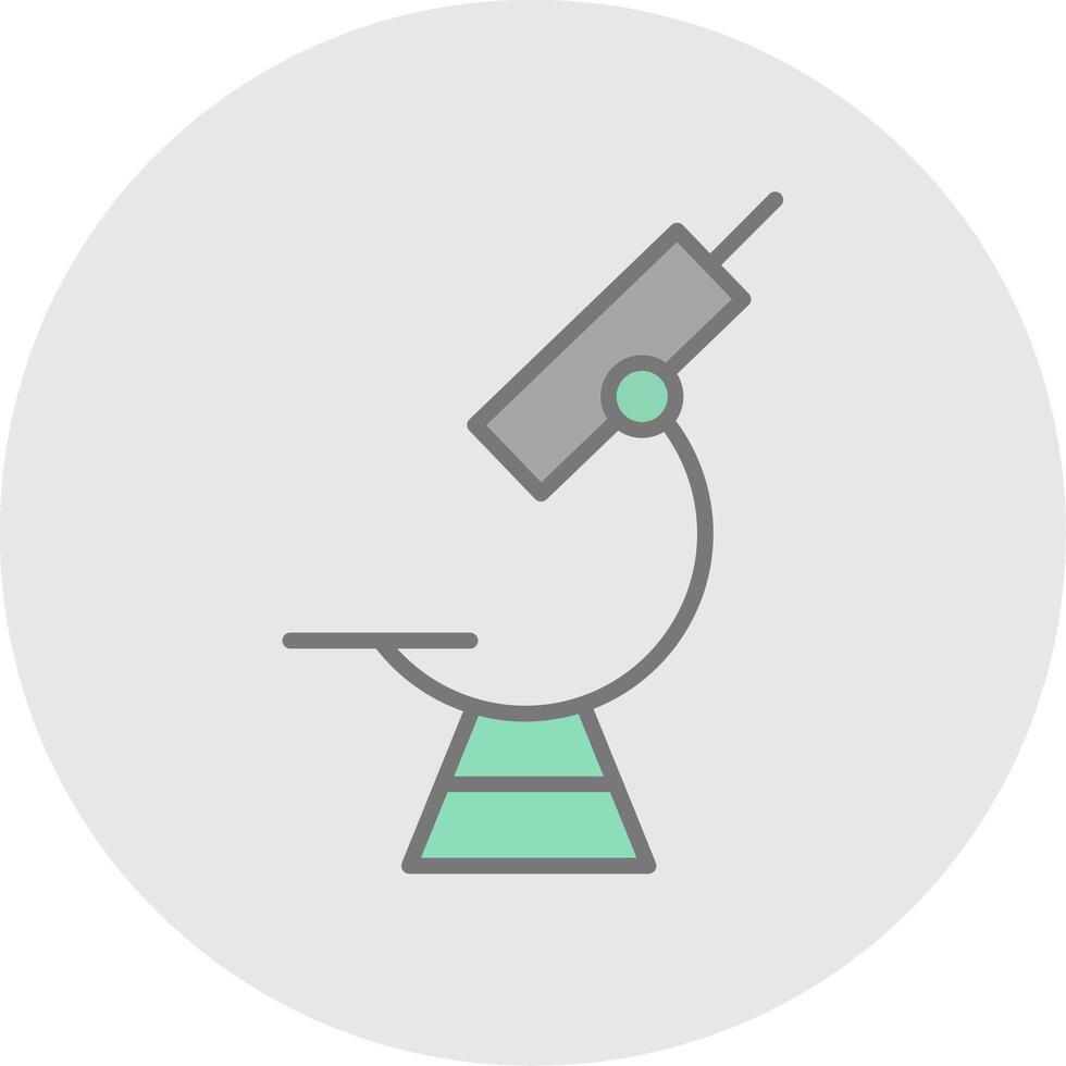 Microscope Line Filled Light Icon vector