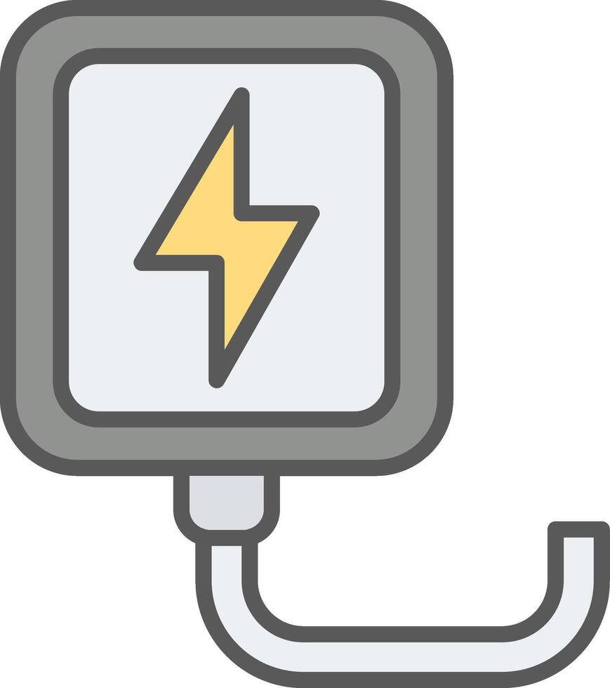 Wireless Charger Line Filled Light Icon vector