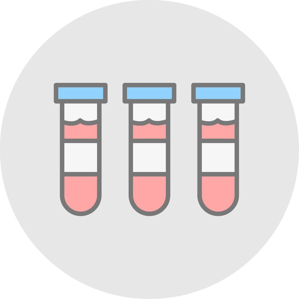 Test Tube Line Filled Light Icon vector