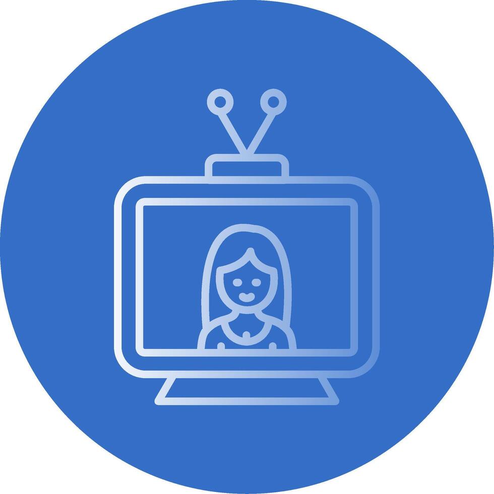 Television Flat Bubble Icon vector