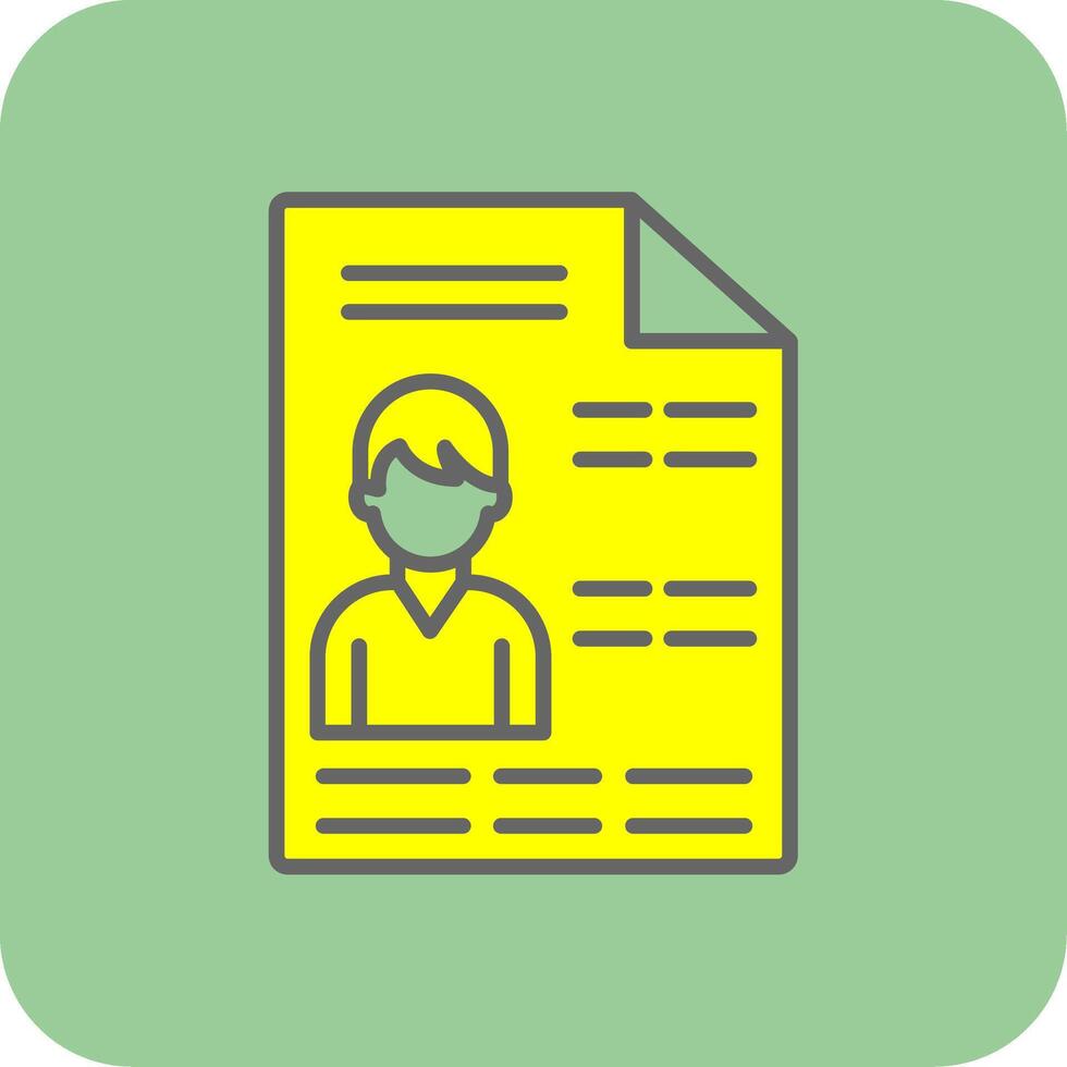 File Filled Yellow Icon vector