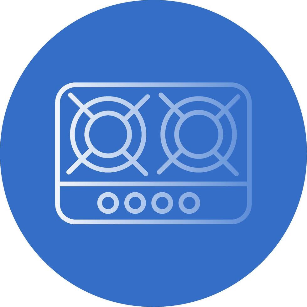 Hob Flat Bubble Icon vector