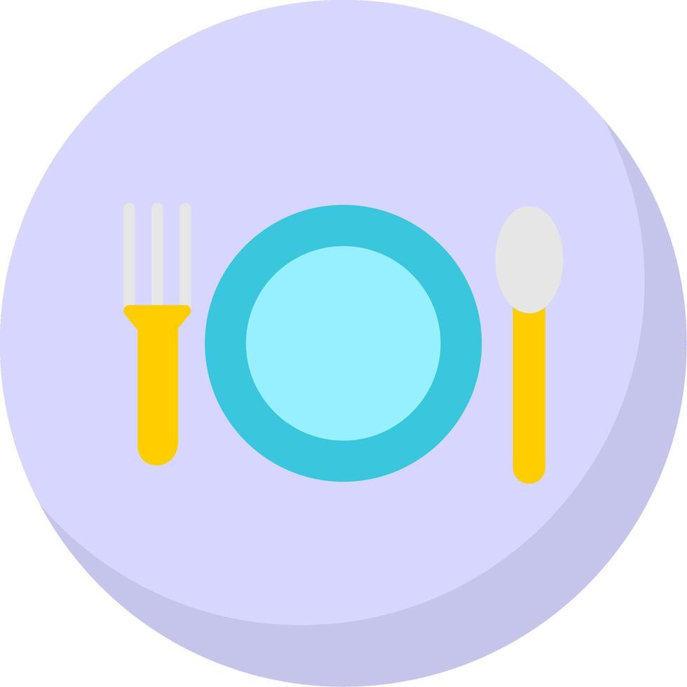 Cutlery Flat Bubble Icon vector