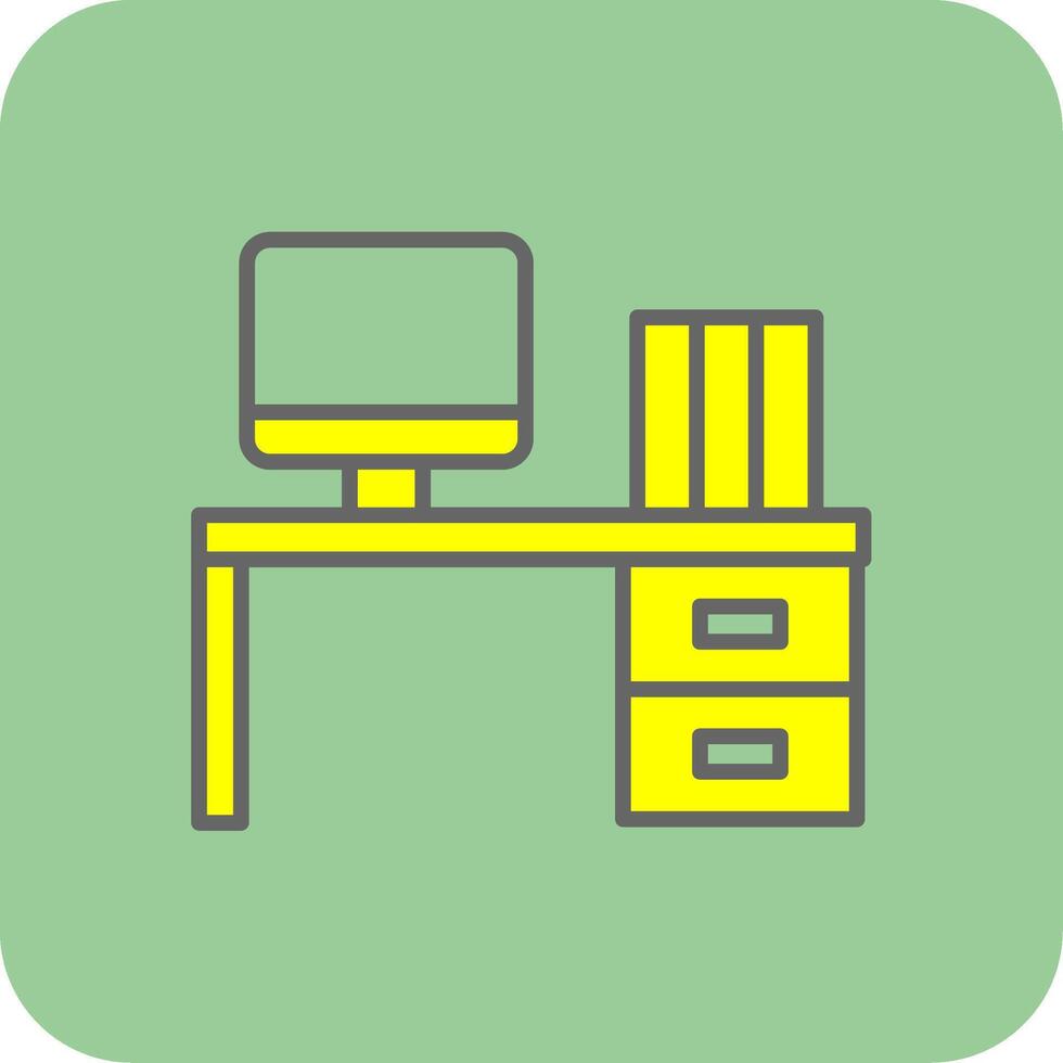 Office Filled Yellow Icon vector