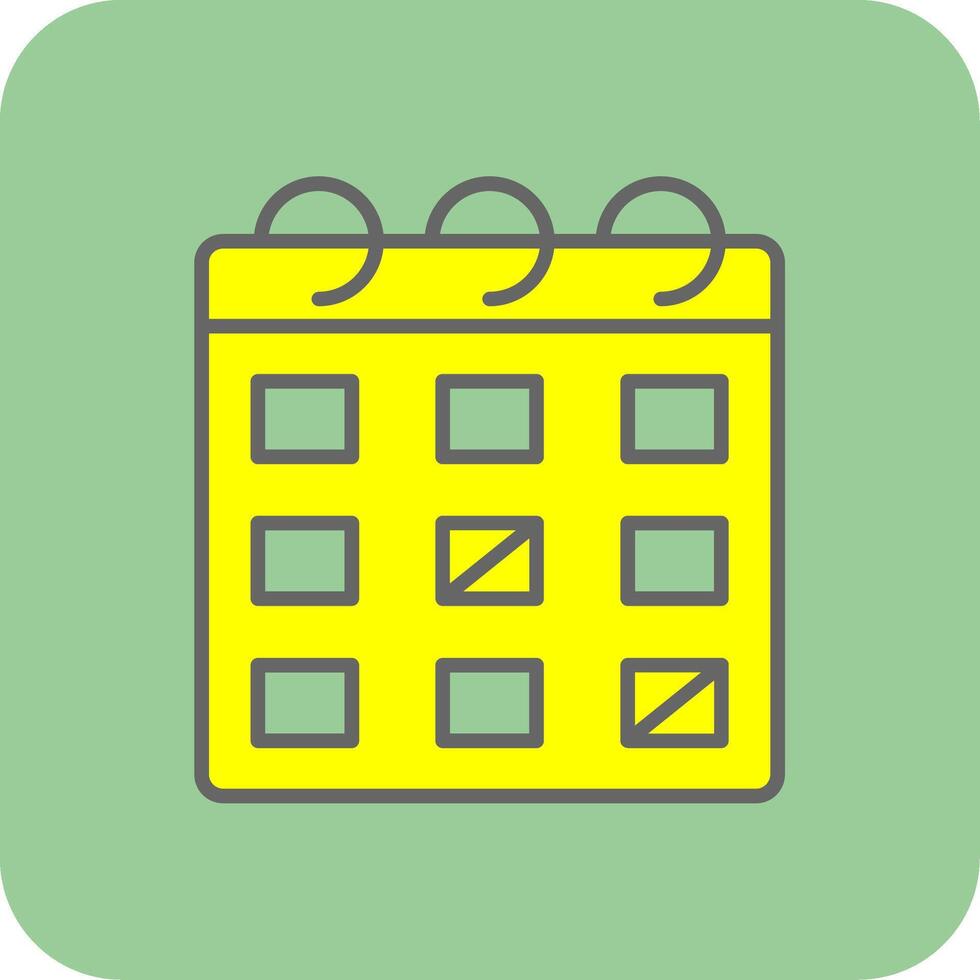 Schedule Filled Yellow Icon vector