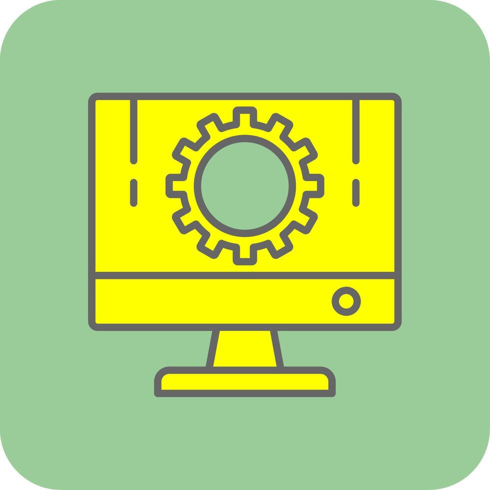 Development Filled Yellow Icon vector