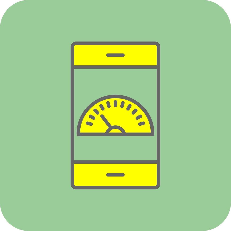 Dashboard Filled Yellow Icon vector