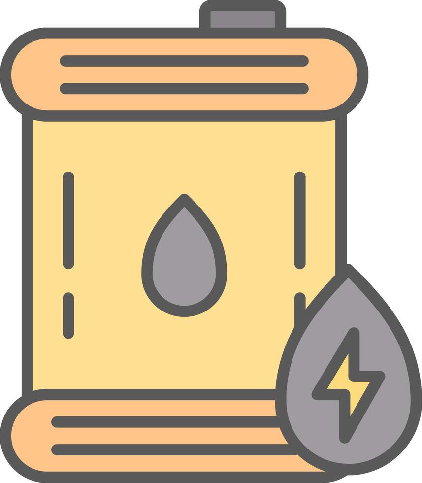 Oil Line Filled Light Icon vector