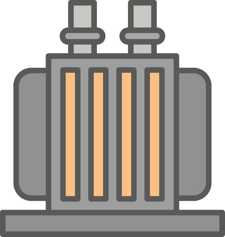 Transformer Line Filled Light Icon vector