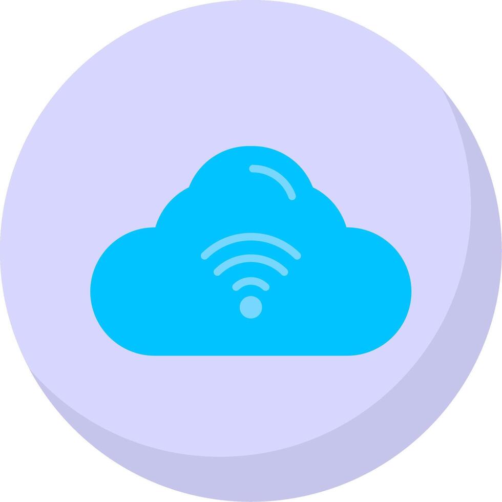 Cloud Flat Bubble Icon vector