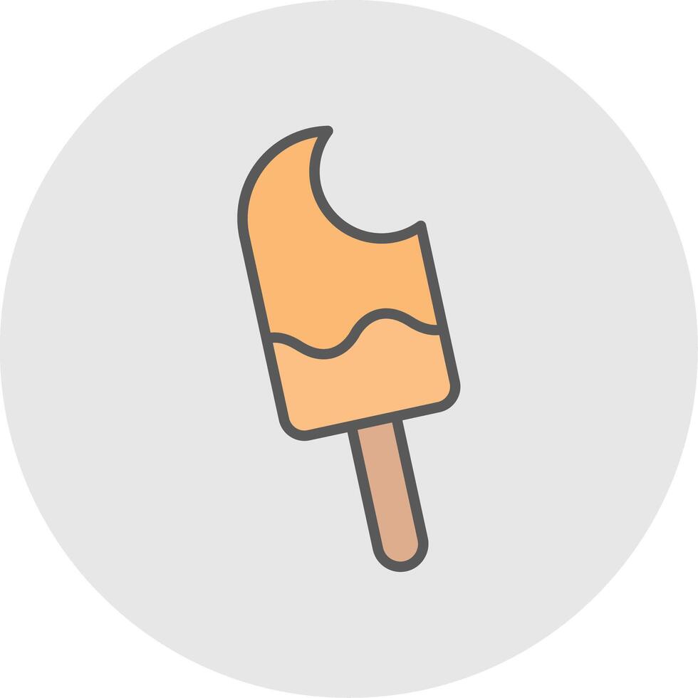 Ice Cream Bite Line Filled Light Icon vector